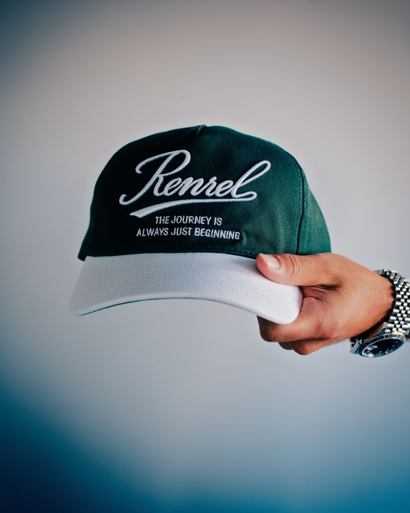 The Journey Is Always Beginning Forest Green Cap