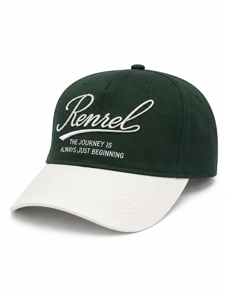 The Journey Is Always Beginning Forest Green Cap