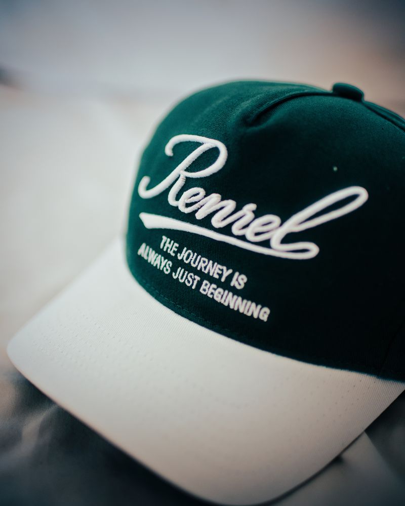 The Journey Is Always Beginning Forest Green Cap