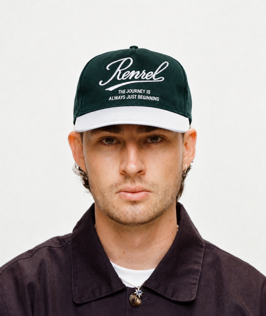 The Journey Is Always Beginning Forest Green Cap