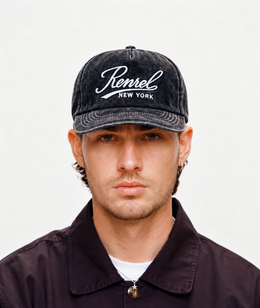 Vintage Charcoal Washed Gray Renrel Cap